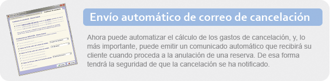 Envío automático de correo de cancelación