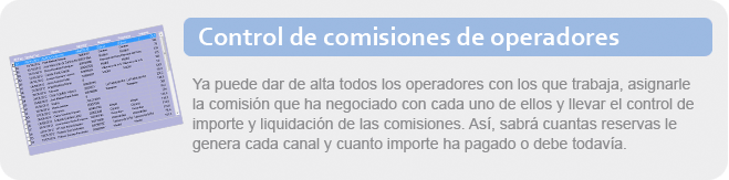 Control de comisiones de operadores